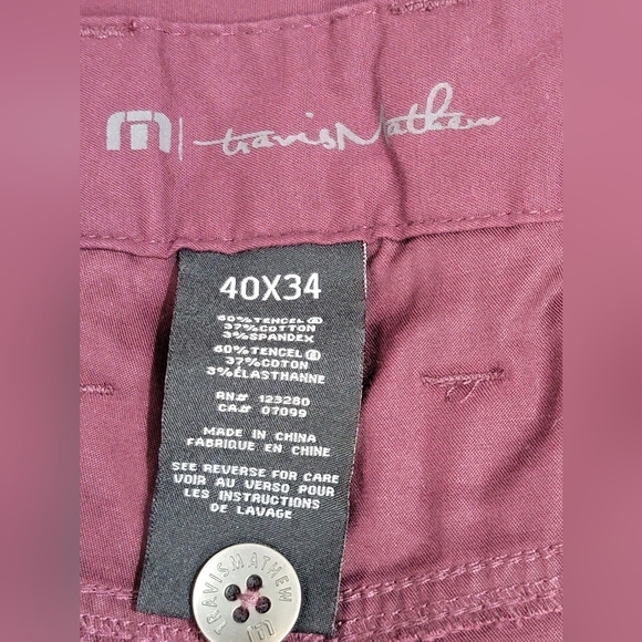 Travis Mathew The Trifecta Men’s Golf Pant In Winetasting Men's 40x34 - Picture 7 of 13